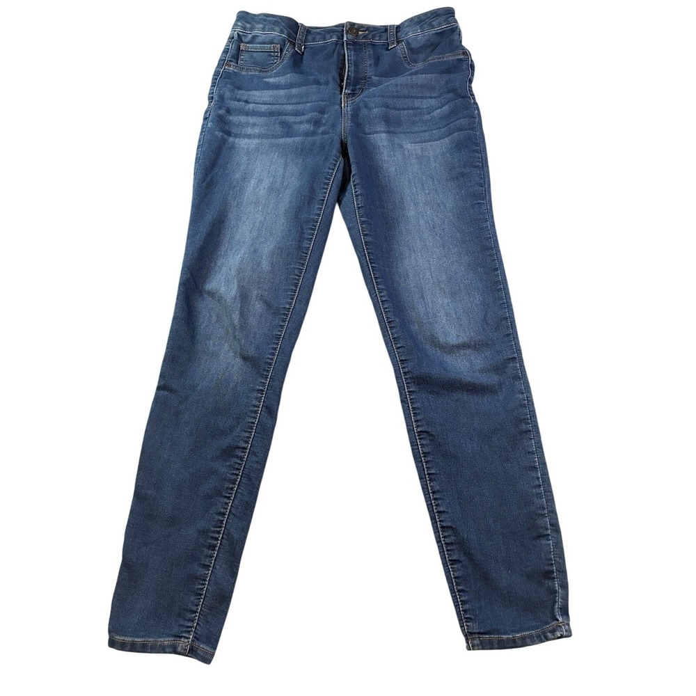 Maurices‎ Womens Skinny Jeans Dark Wash Stretch Mid Rise Blue Size (30x28) M-REG